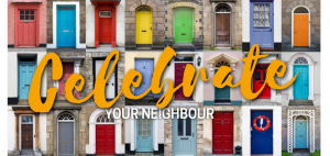 Colourful doors, celebrate your neighbour
